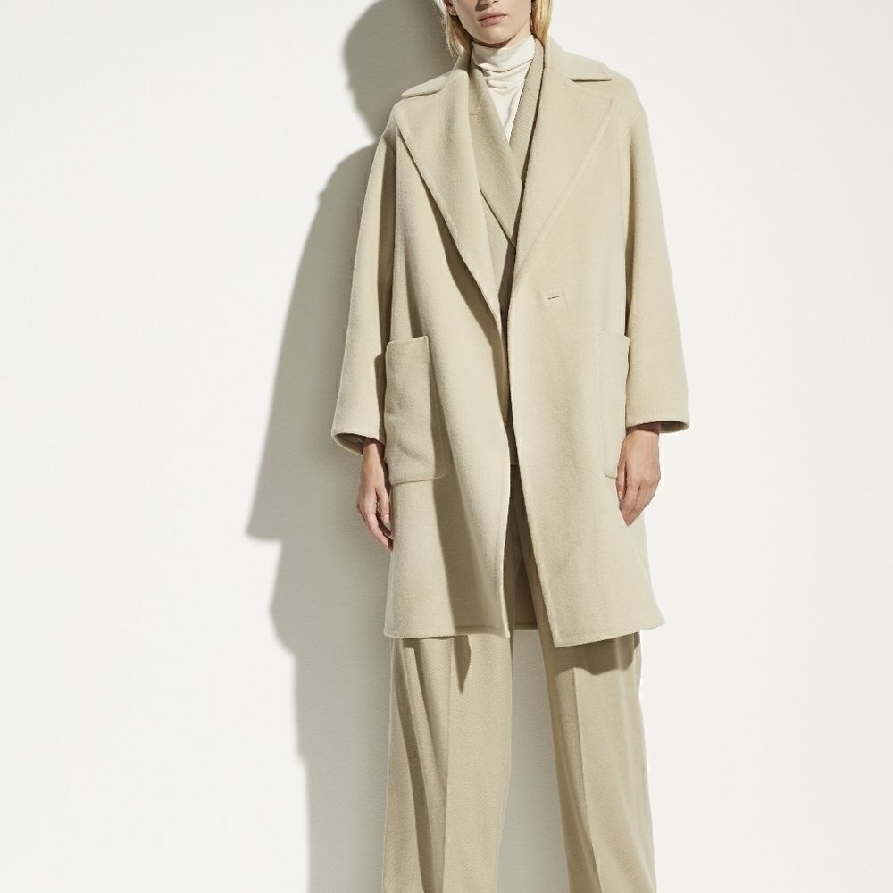 Vince Wool Coat Patch Pocket Lnwt